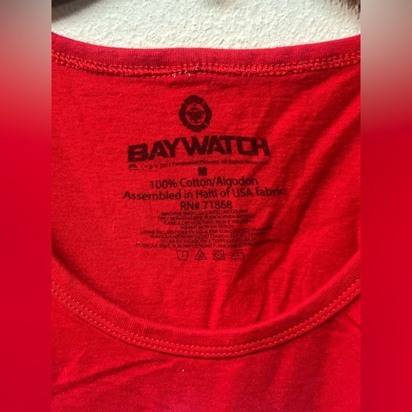 BAYWATCH BEACH LIFEGUARD
Tank Top Red White Cross. M - Picture 3 of 4